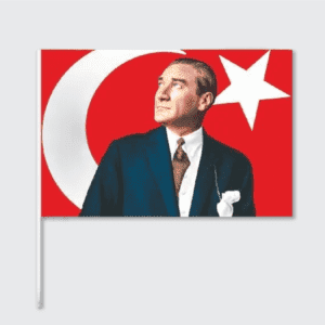 Atatürklü Türk Bayrağı - Sopalı ürünümüzle ulusal gururunuzu yansıtın. Kaliteli kumaş, sağlam yapı, hızlı teslimat. Hemen sipariş verin, hızlı teslimatla elinizde olsun. Uygun fiyat ve dayanıklı malzeme ile bayrağınızı güvenle dalgalandırın.